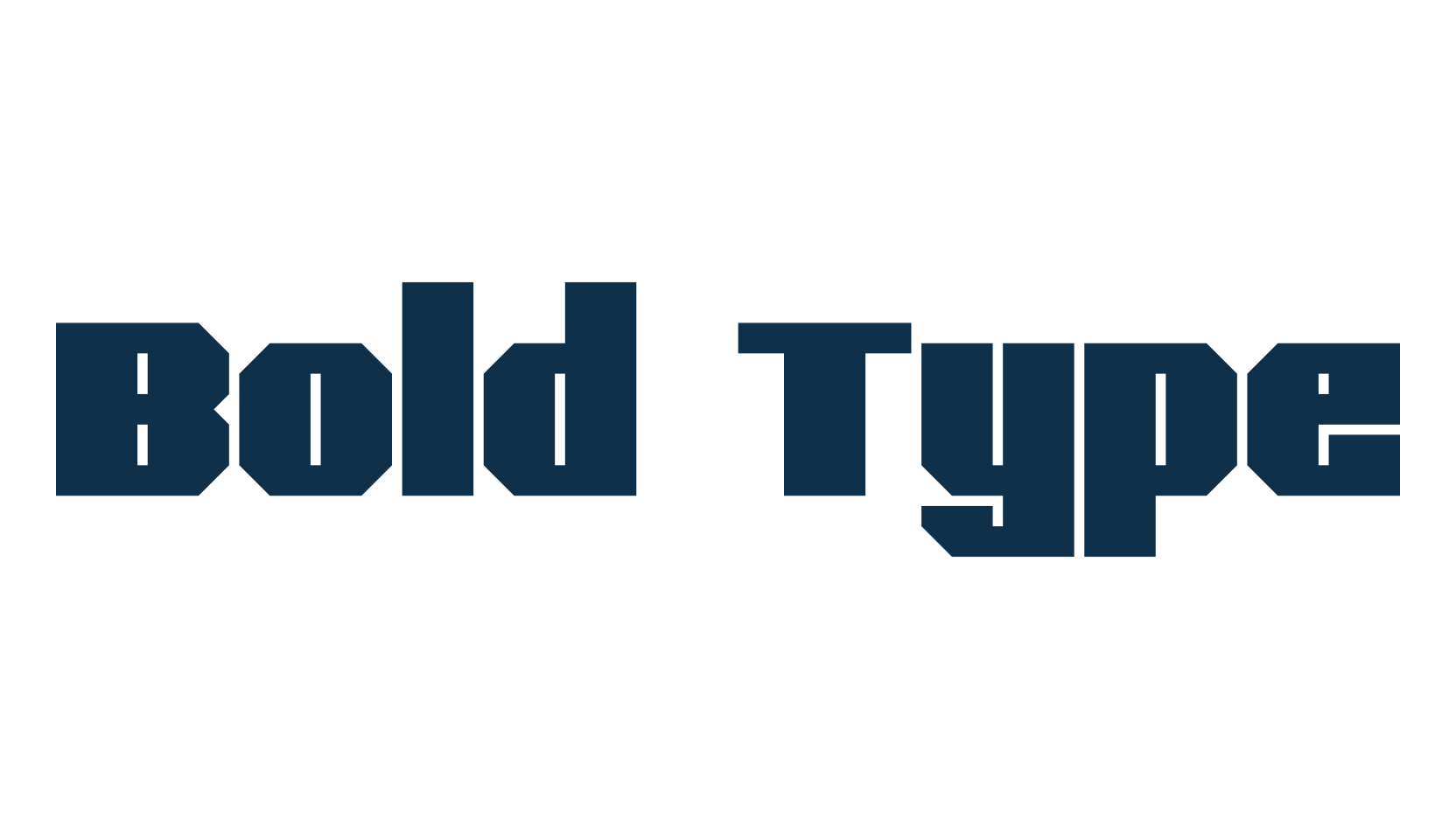 Bold Type, techno square sci-fi font preview