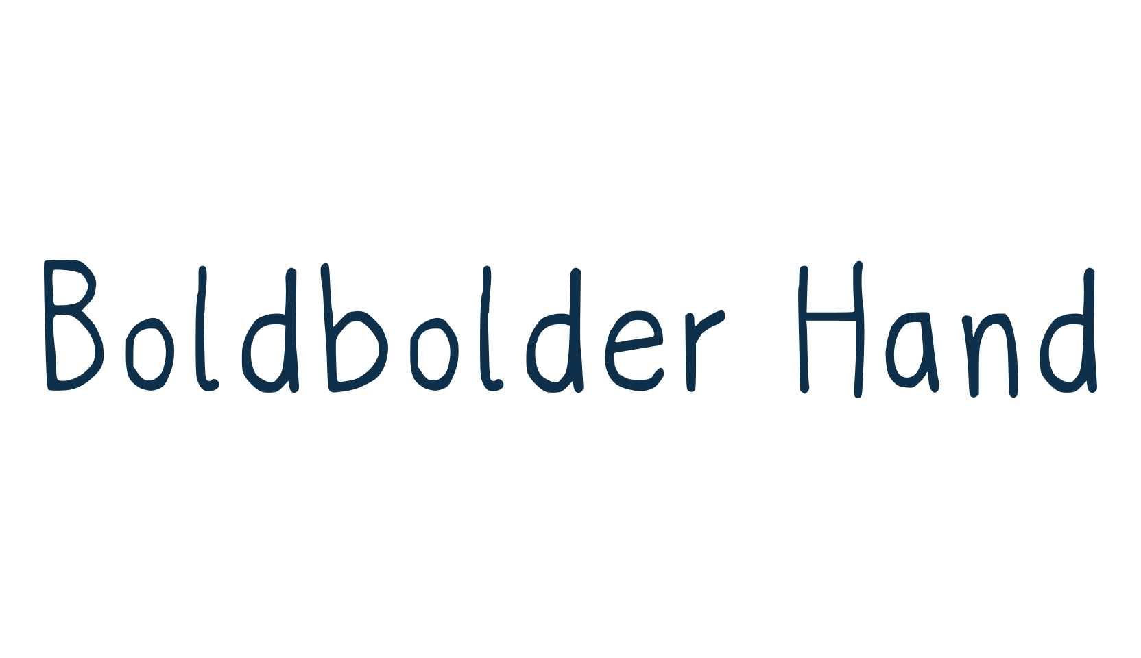 Boldbolder Hand, handwriting font preview
