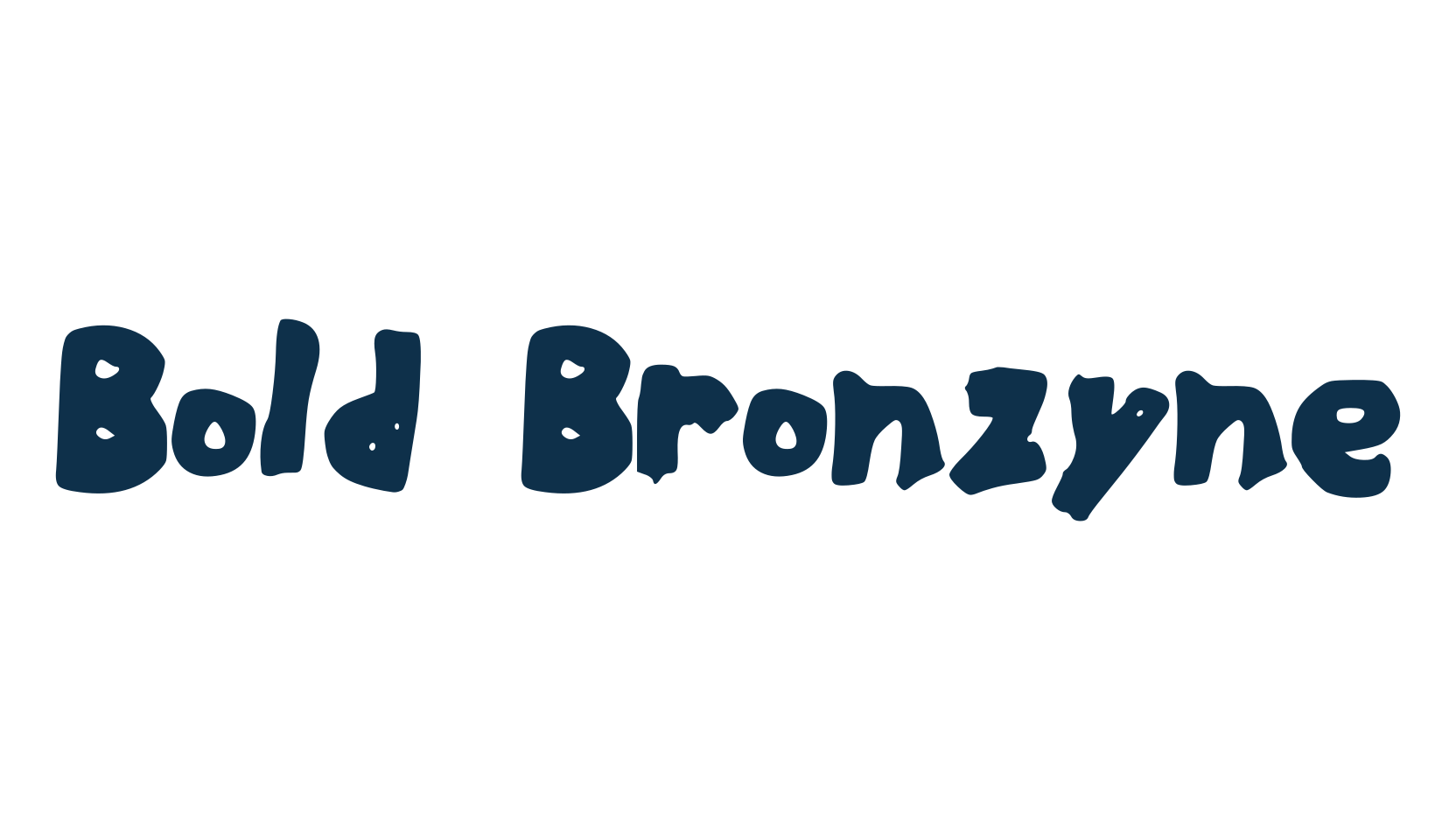 Bold Bronzyne, fancy cartoon decorative font preview