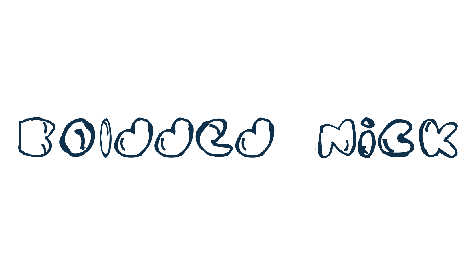 Boldded Nick, fancy cartoon decorative font preview