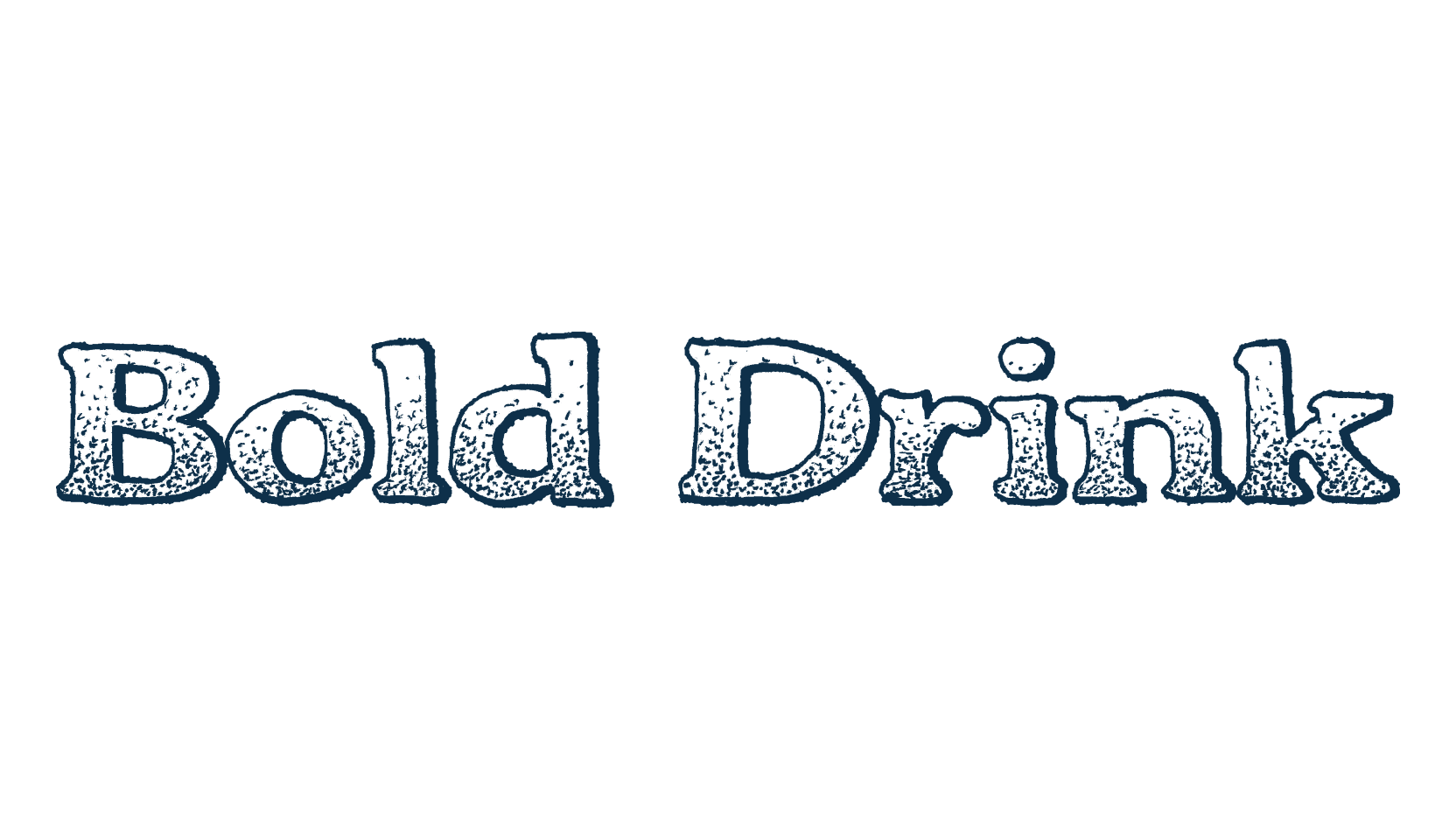 Bold Drink, eroded font preview