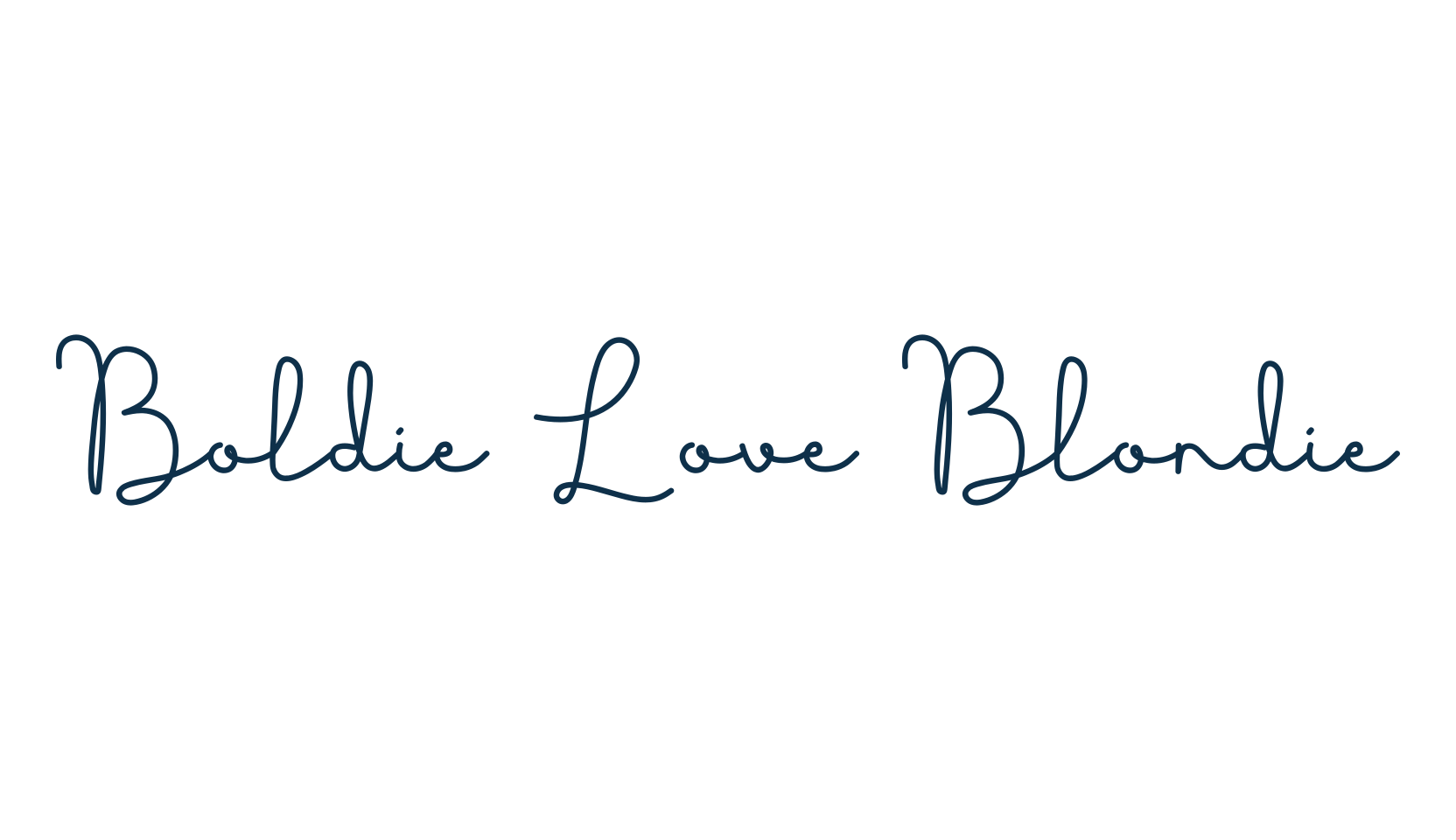 Boldie Love Blondie, handwriting font preview