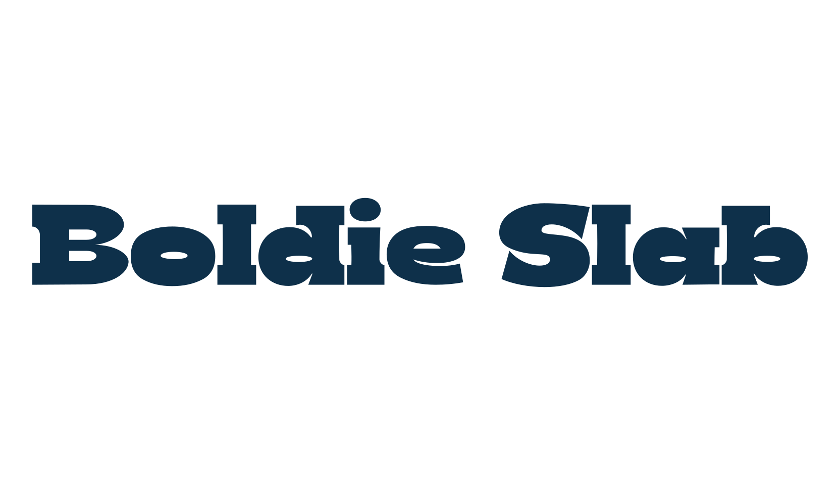 Boldie Slab, various font preview