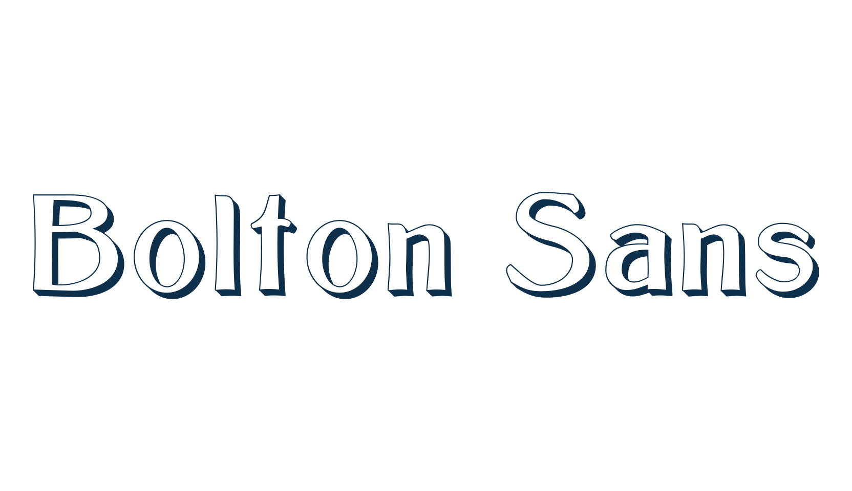 Bolton Sans, fancy retro decorative font preview
