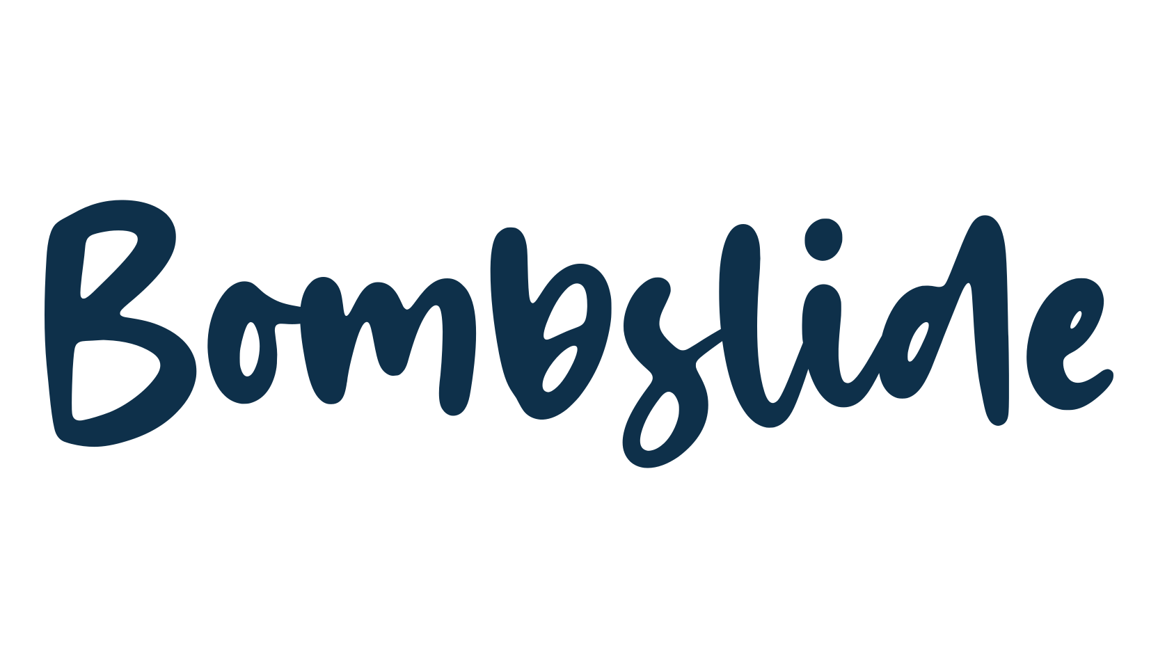 Bombslide, script brush fancy decorative calligraphy font preview