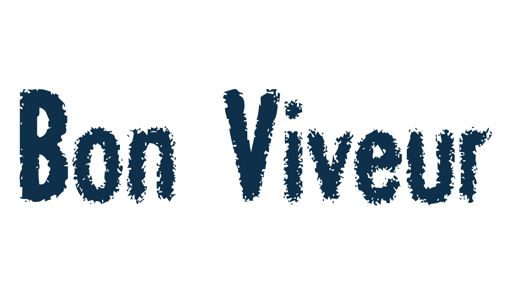 Bon Viveur, eroded font preview