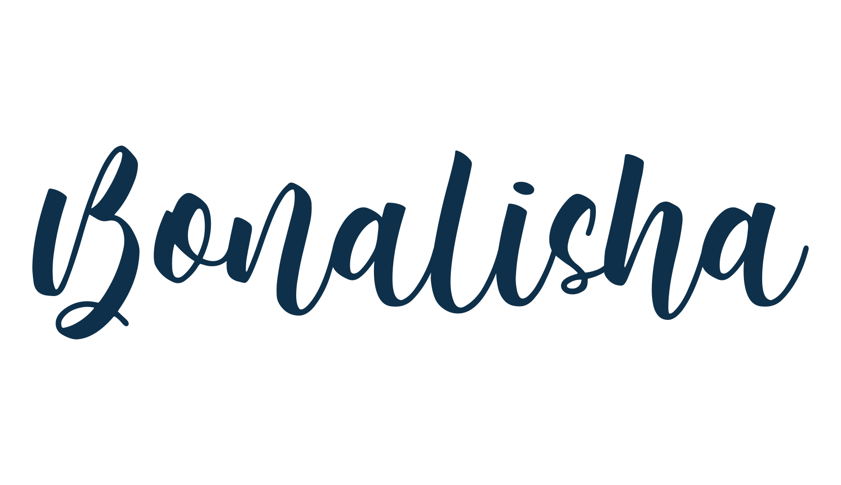 Bonalisha, script calligraphy fancy decorative font preview