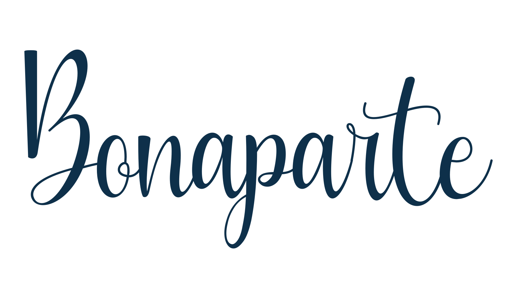 Bonaparte, script calligraphy fancy decorative font preview