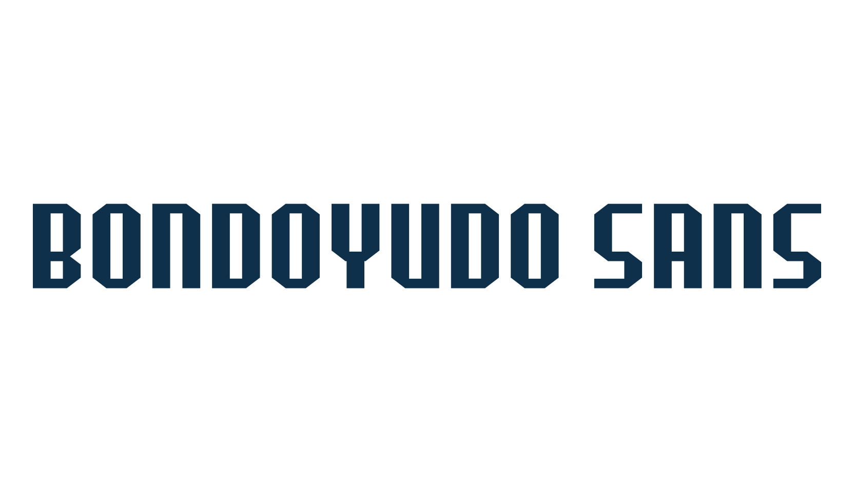Bondoyudo Sans, fancy various decorative font preview