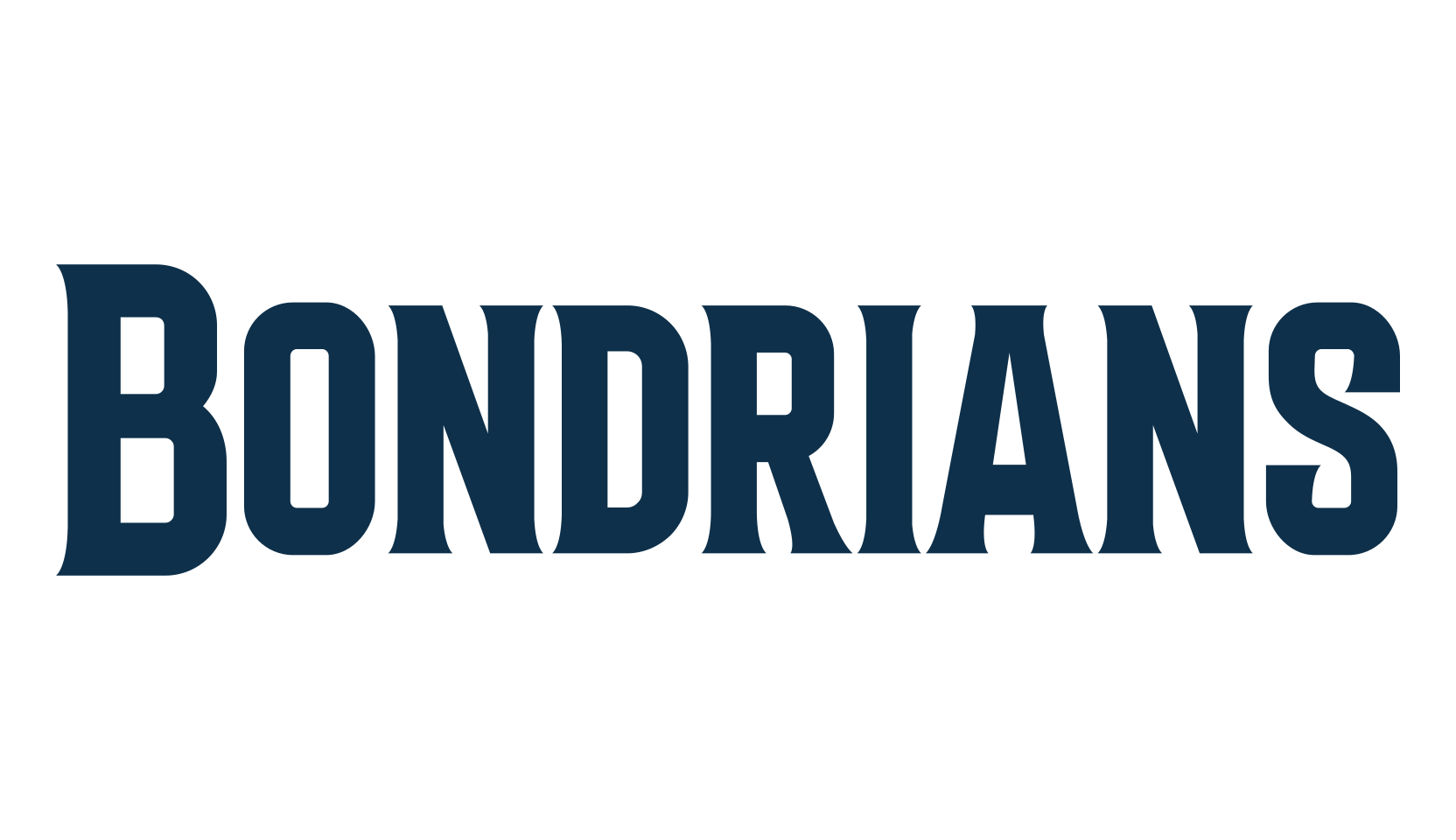 Bondrians, basic serif font preview