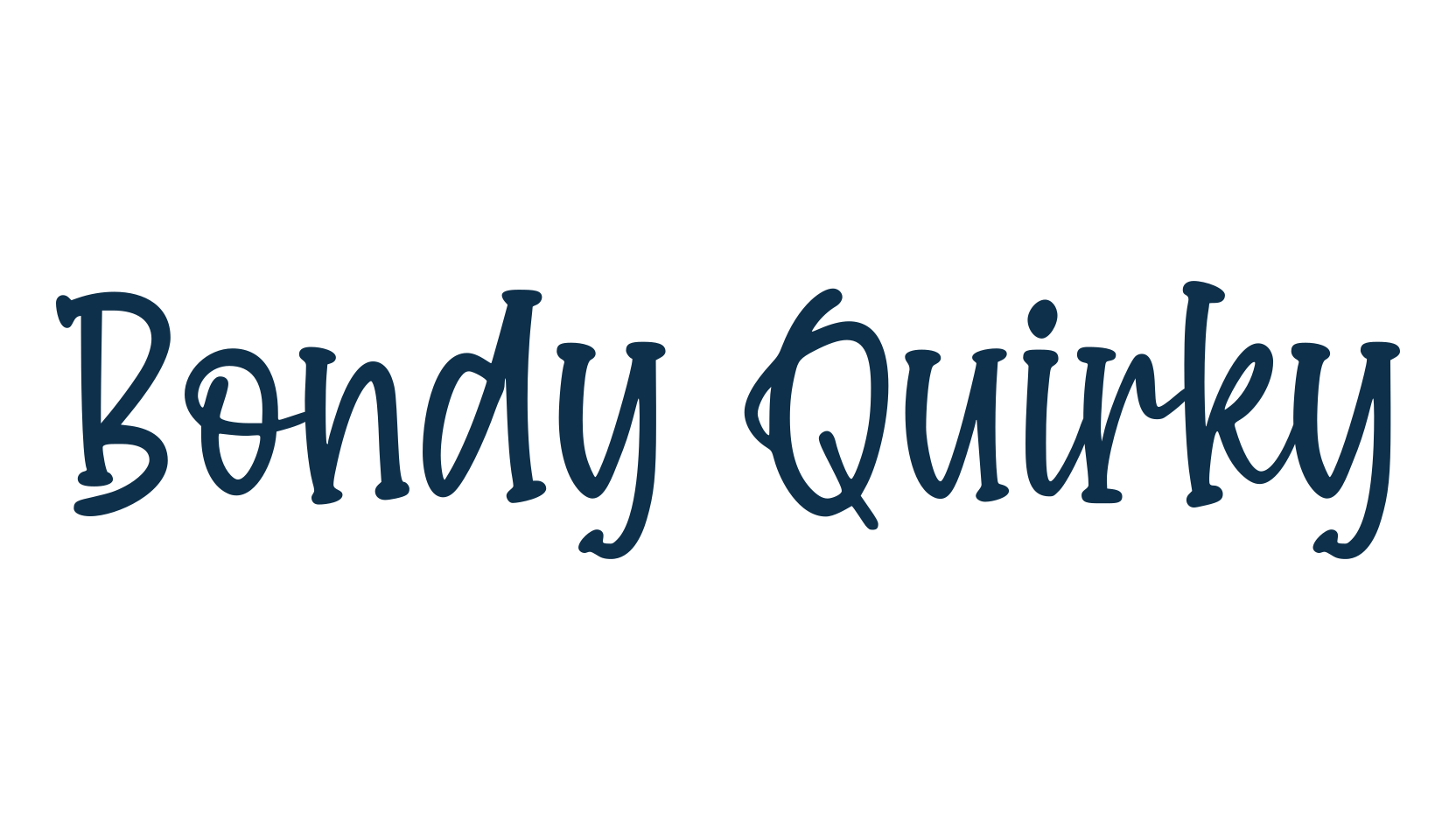 Bondy Quirky, cartoon font preview