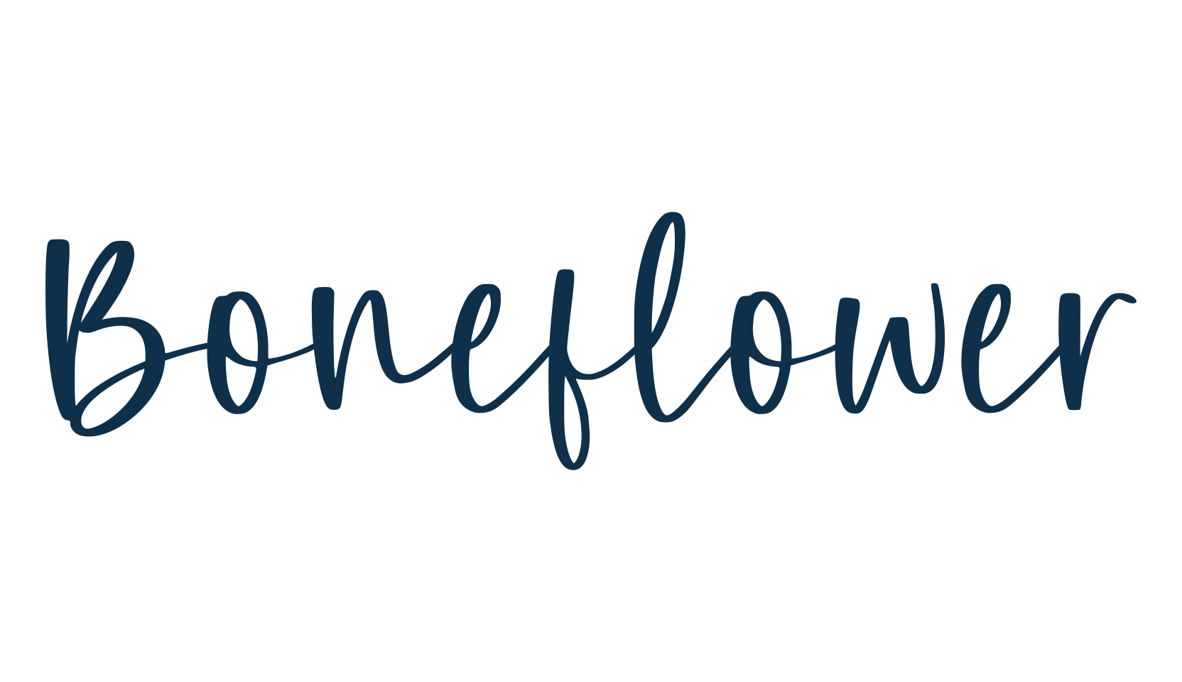 Boneflower, script handwritten fancy decorative calligraphy font preview
