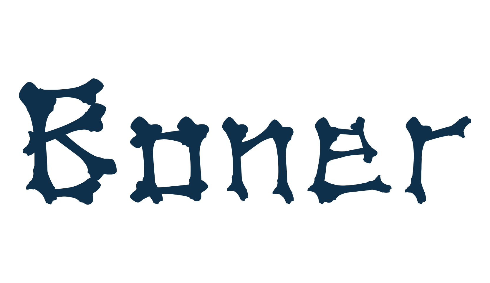 Boner, fancy decorative font preview