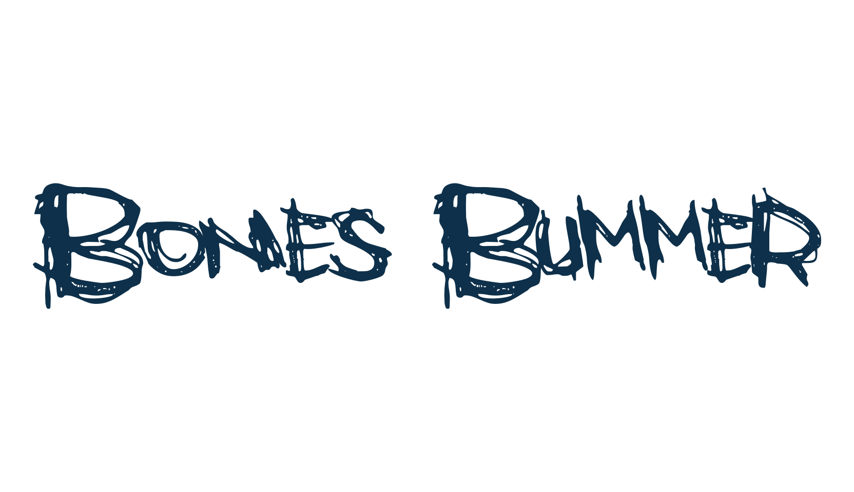 Bones Bummer, trash font preview