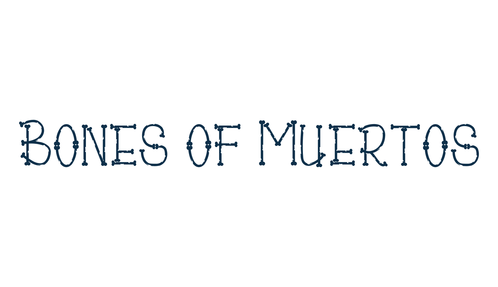 Bones of Muertos, decorative font preview