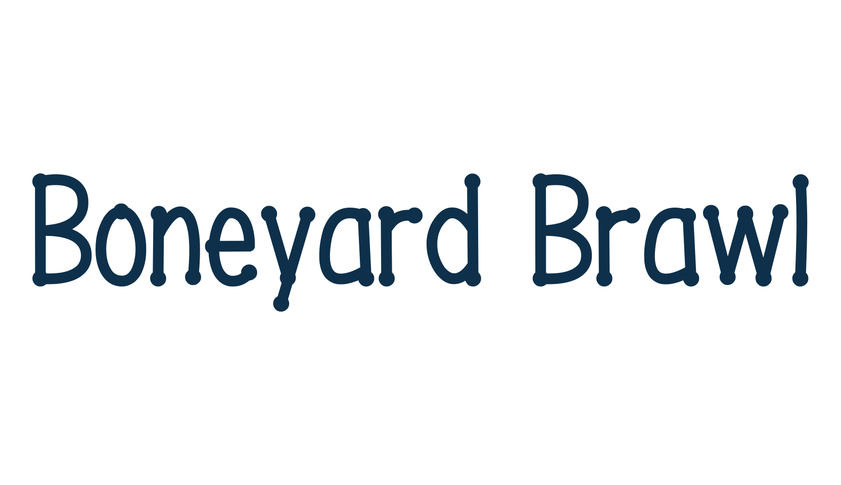Boneyard Brawl, fancy decorative font preview