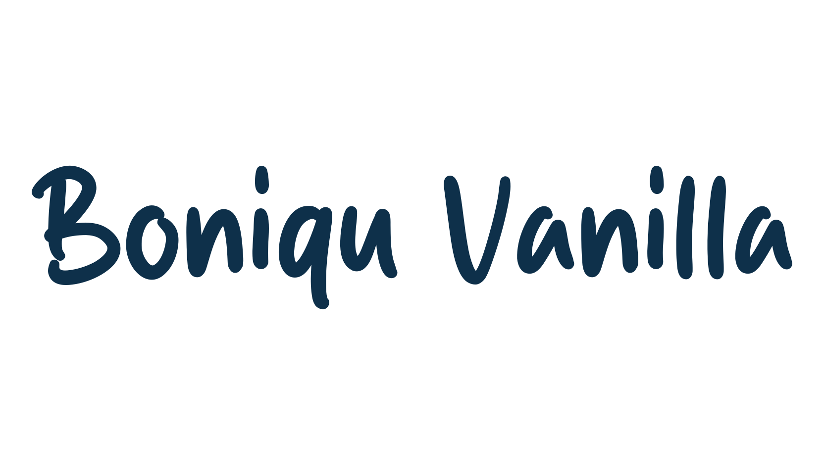 Boniqu Vanilla, handwriting font preview