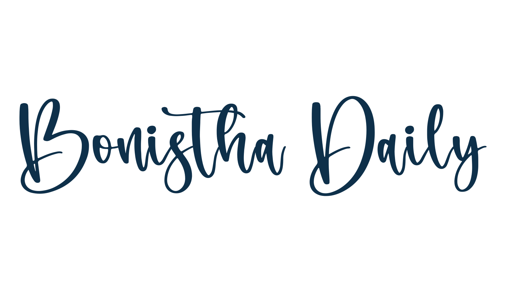 Bonistha Daily, script handwritten fancy decorative calligraphy font preview