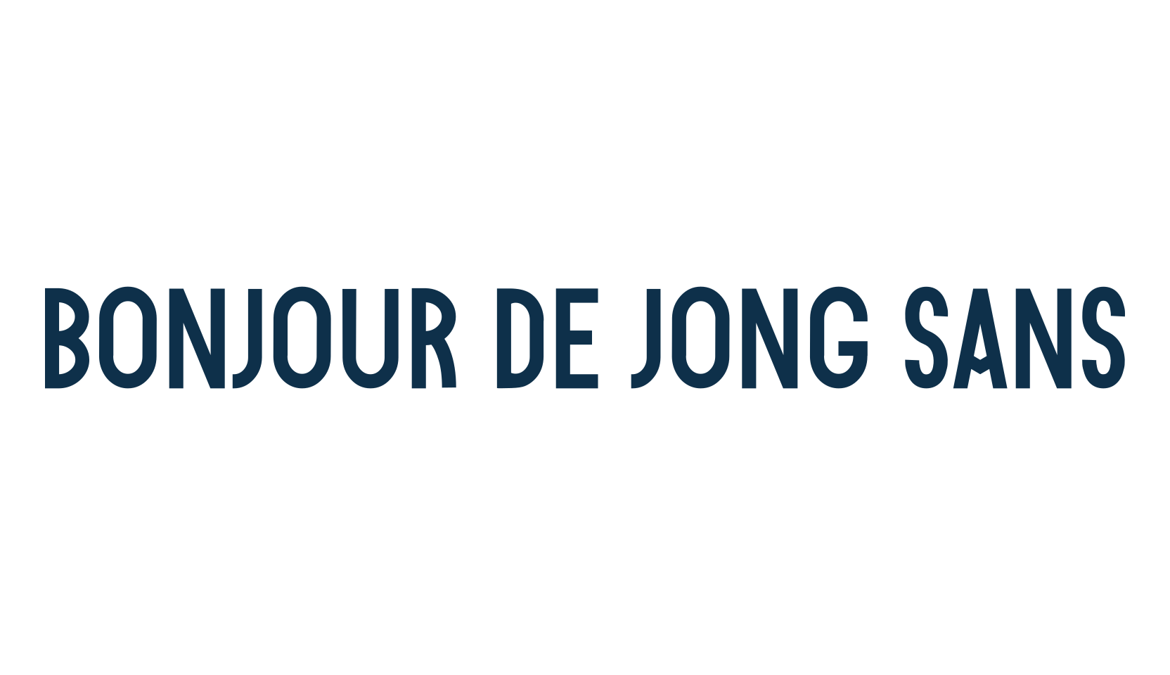 Bonjour De Jong Sans, basic sans serif font preview