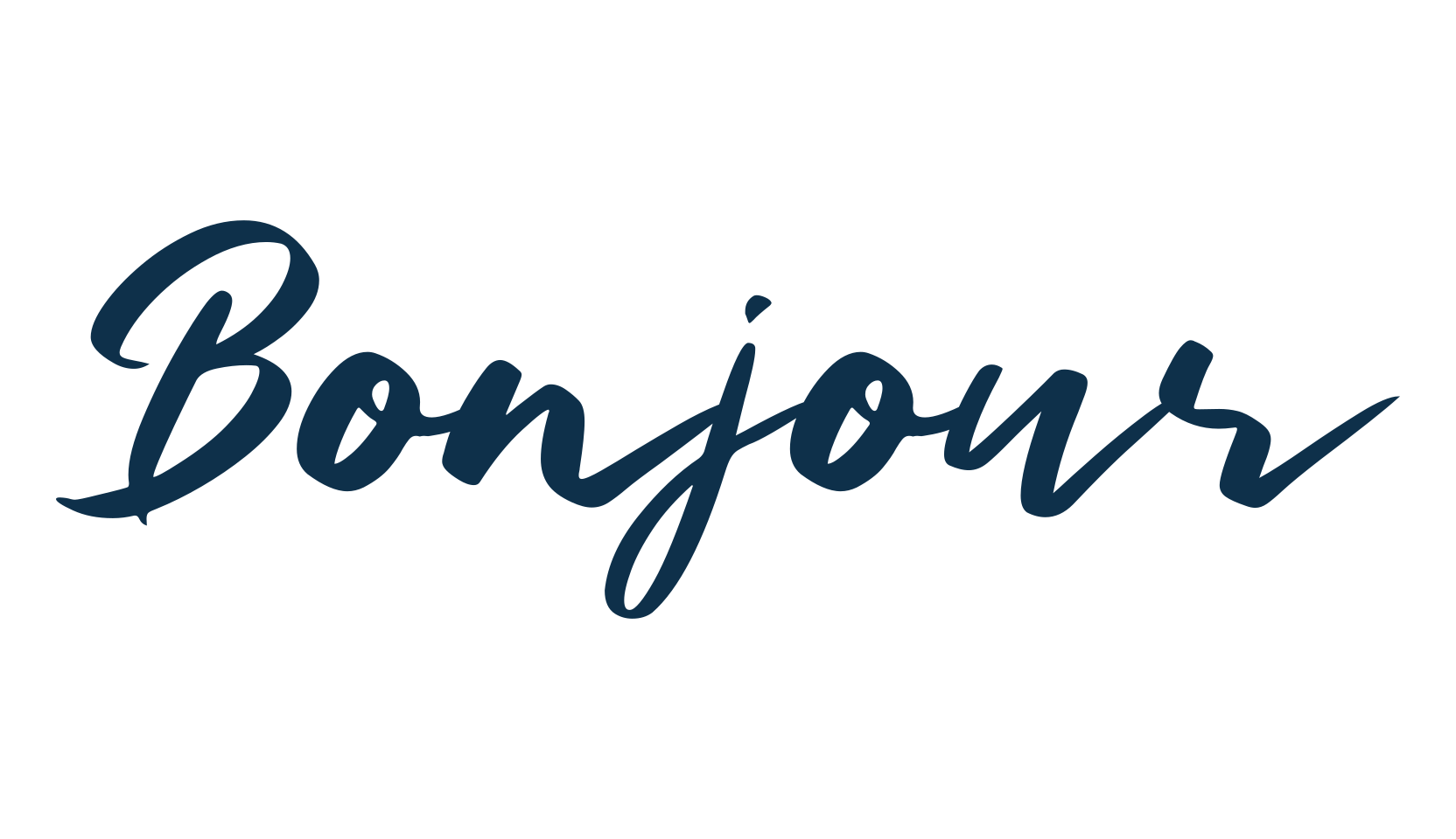 Bonjour (bonjour), script brush fancy decorative calligraphy font preview