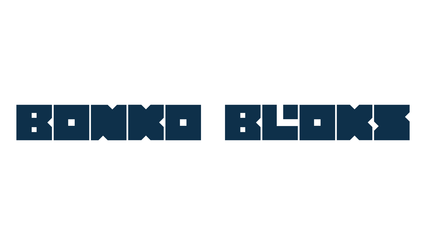 Bonko Bloks, square font preview
