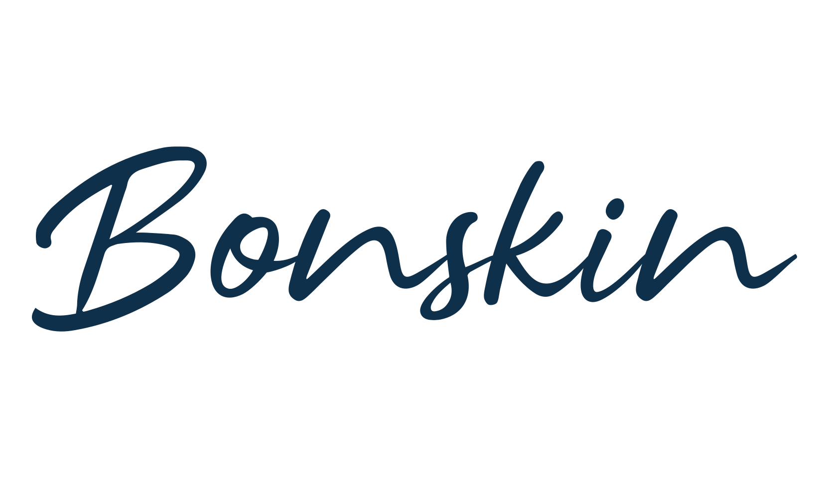 Bonskin, handwriting font preview