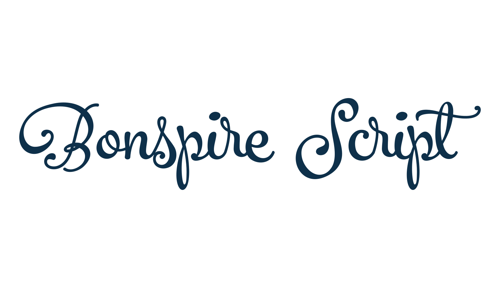 Bonspire Script, script calligraphy fancy decorative font preview