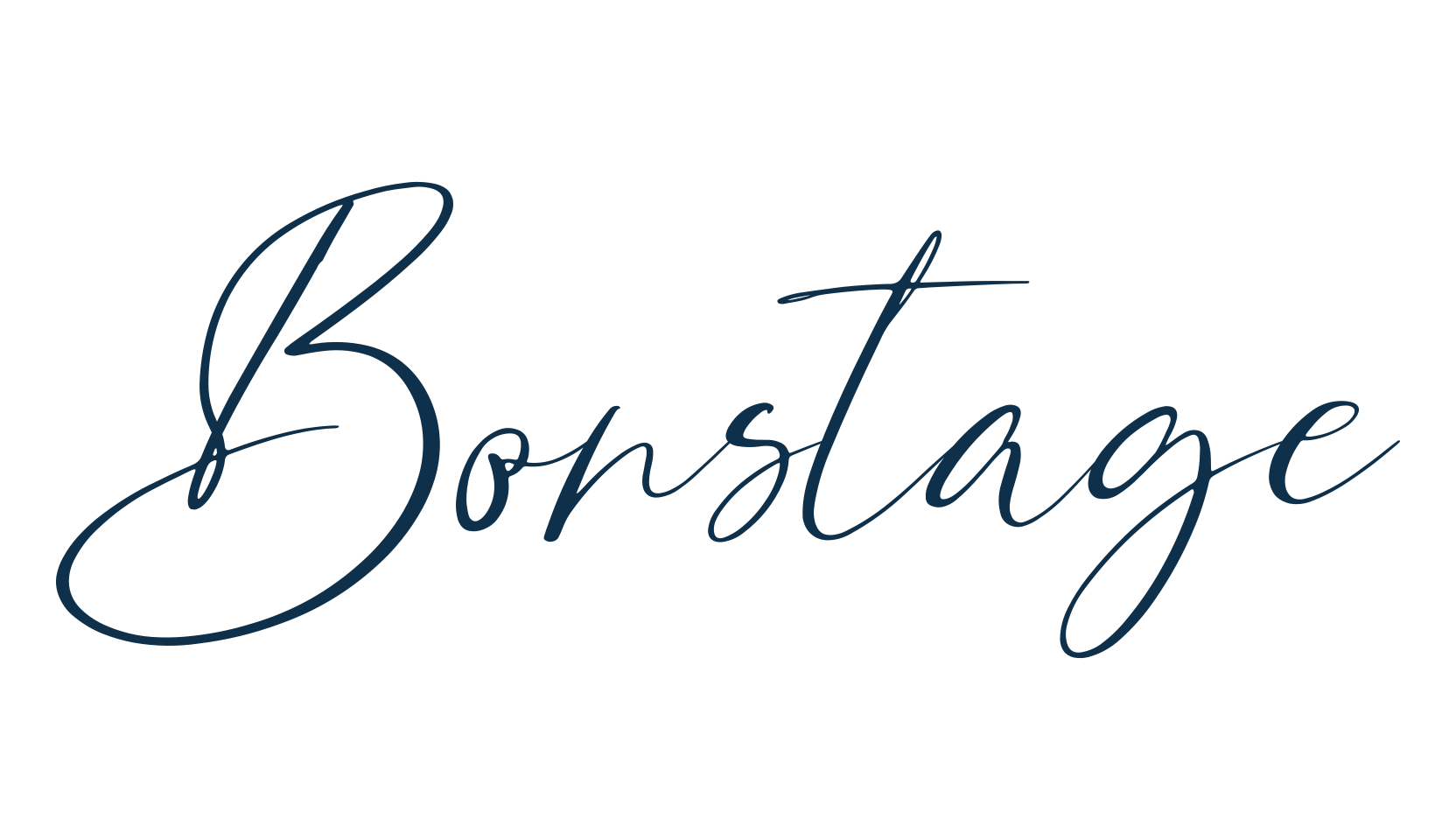 Bonstage, script handwritten fancy decorative calligraphy font preview