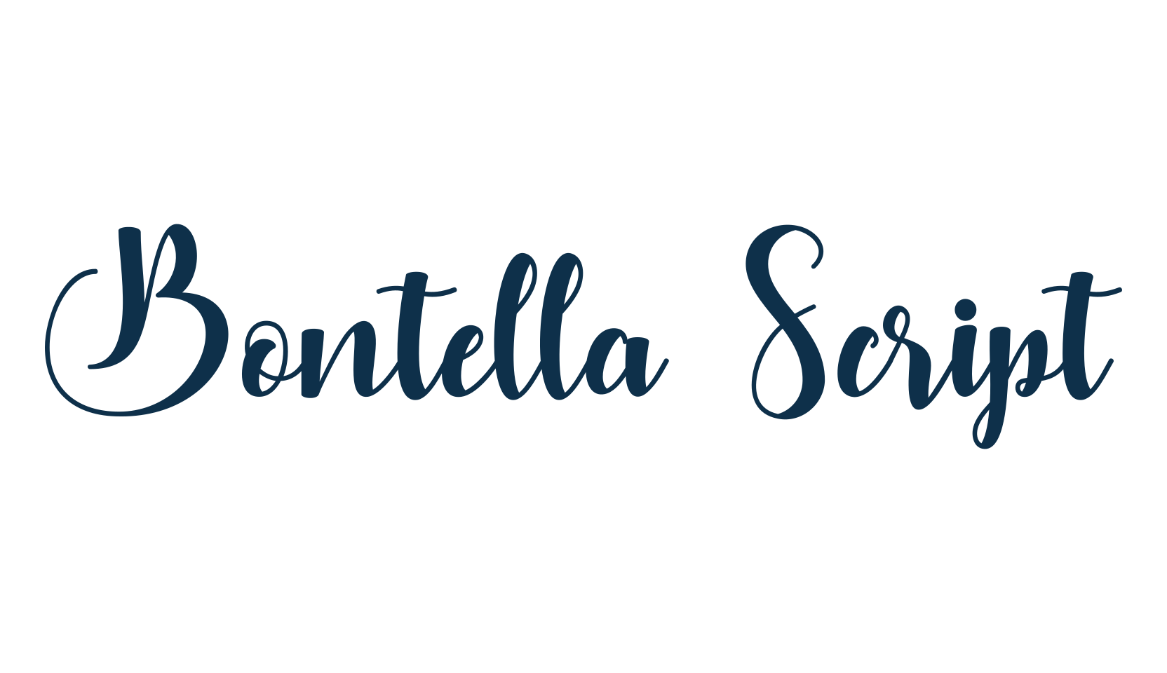 Bontella Script, calligraphy font preview