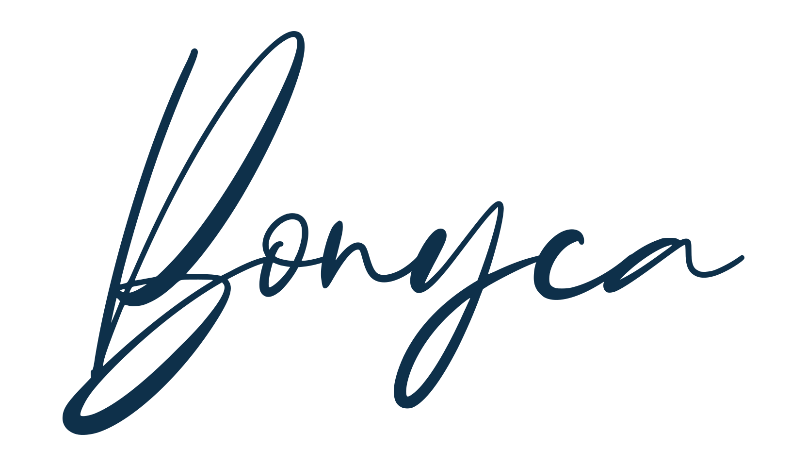 Bonyca, handwriting font preview