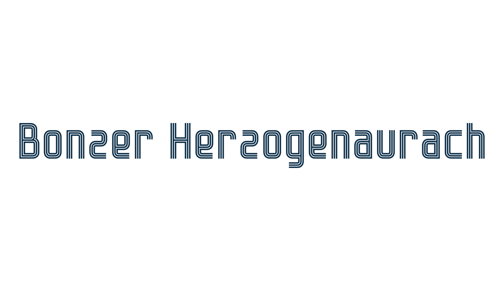 Bonzer Herzogenaurach, fancy various techno sci-fi font preview
