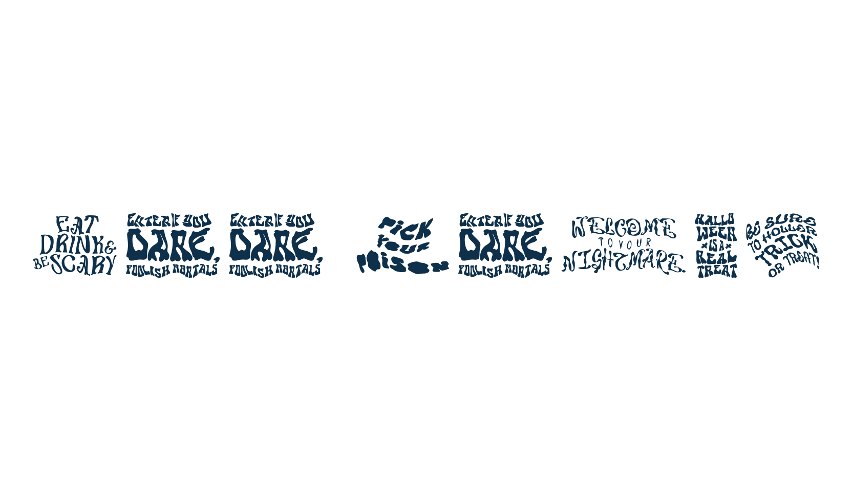 Boo Words, fancy decorative font preview