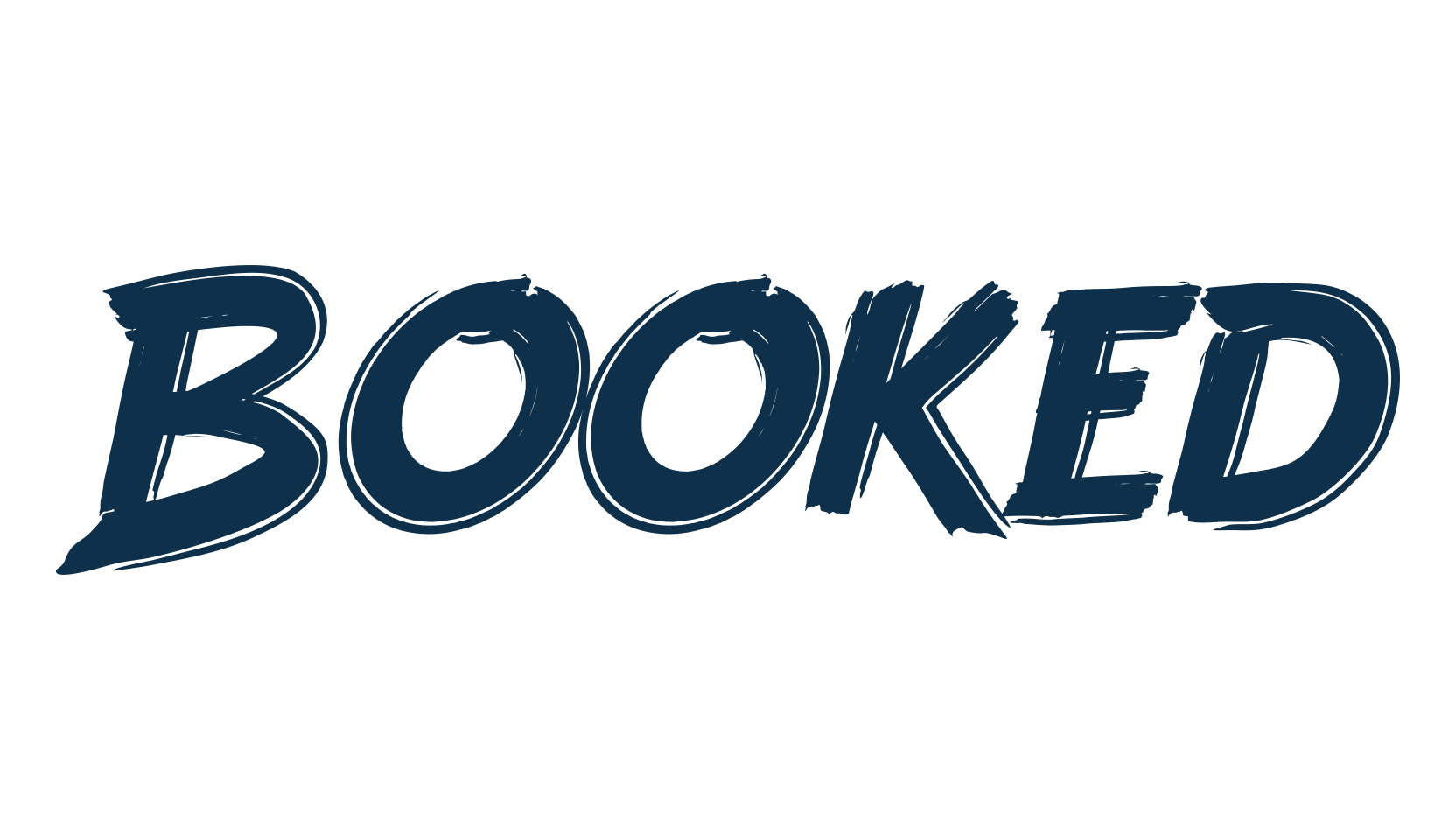 Booked, brush font preview
