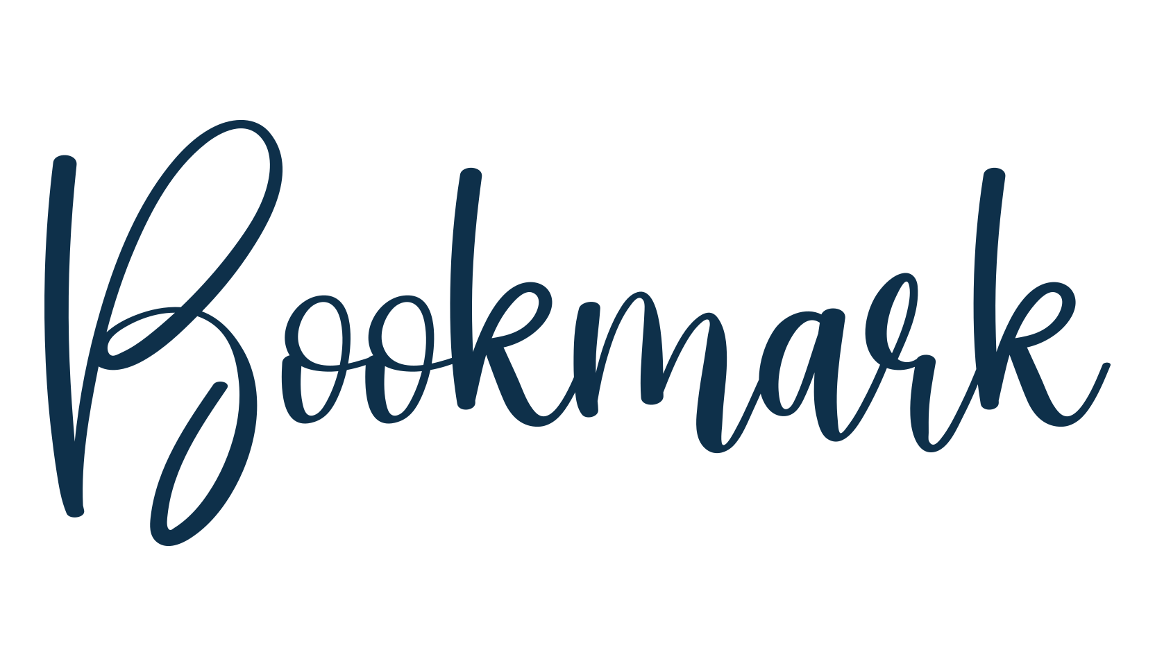 Bookmark (bookmark-2), handwriting font preview