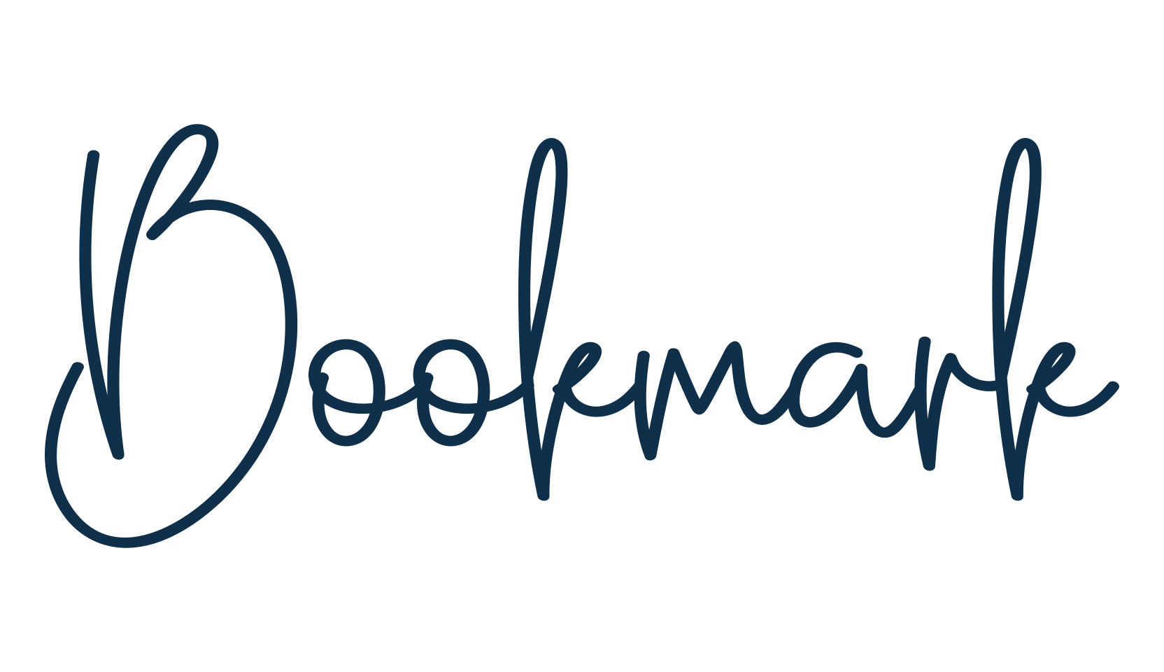 Bookmark, script handwritten fancy decorative calligraphy font preview