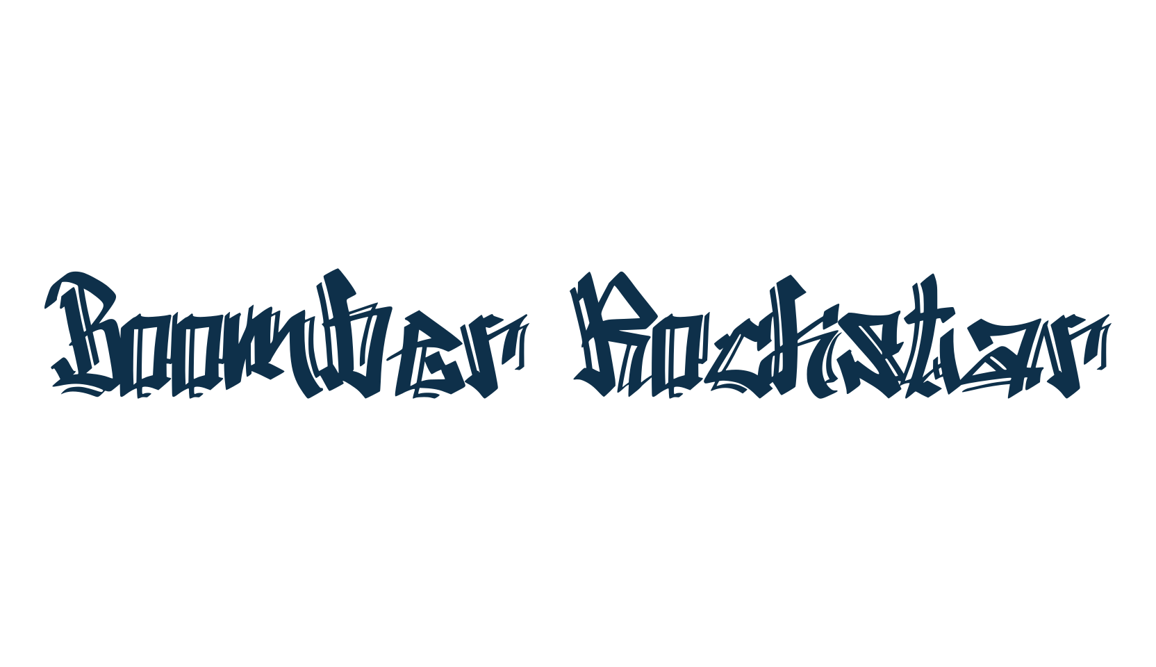 Boomber Rockstar, graffiti font preview