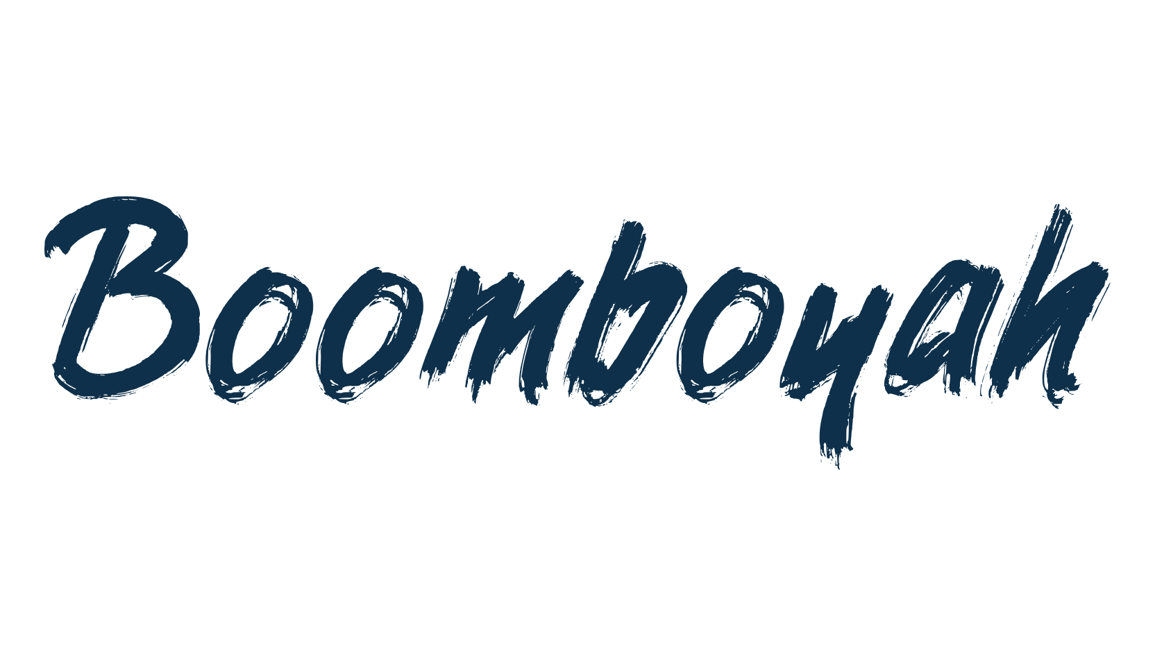 Boomboyah, script brush fancy decorative calligraphy font preview
