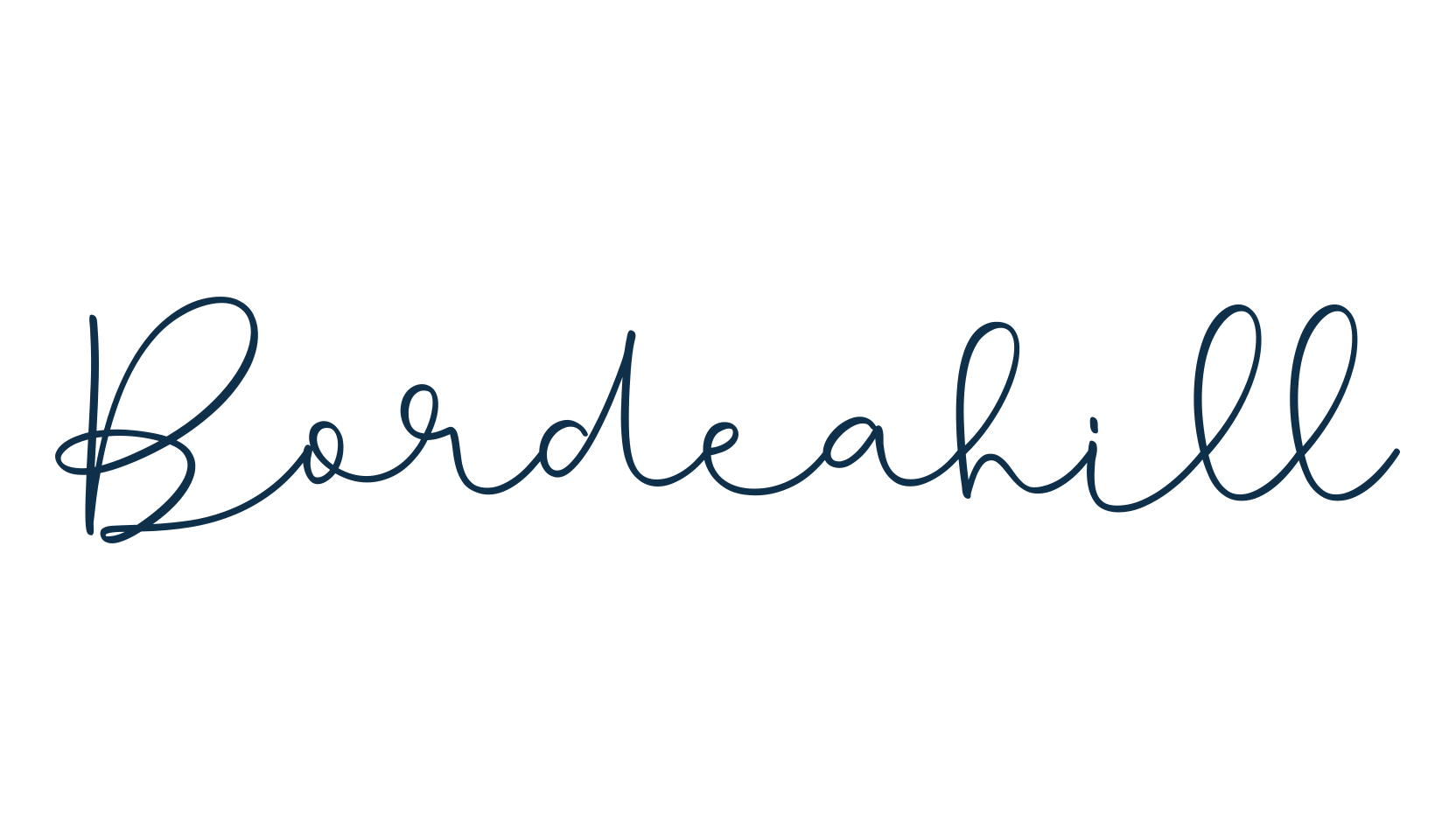 Bordeahill, handwriting font preview