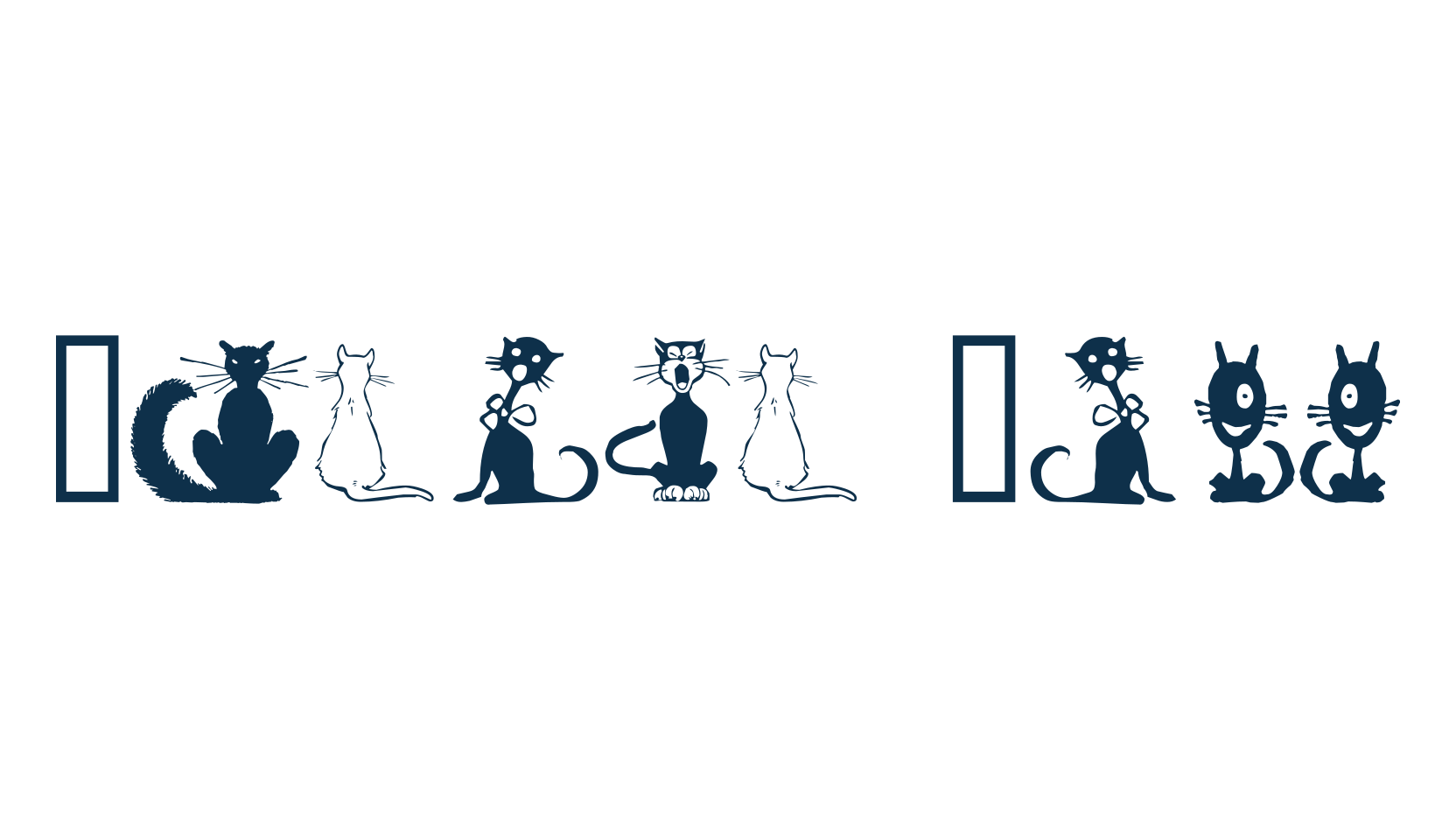 Border Cats, display market font preview
