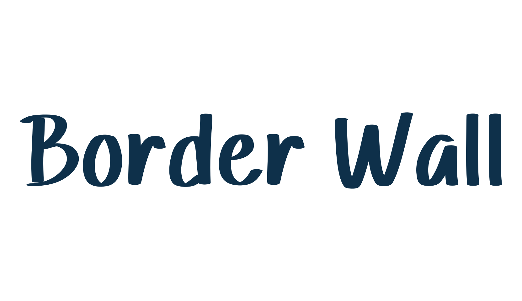 Border Wall, script handwritten fancy decorative calligraphy font preview
