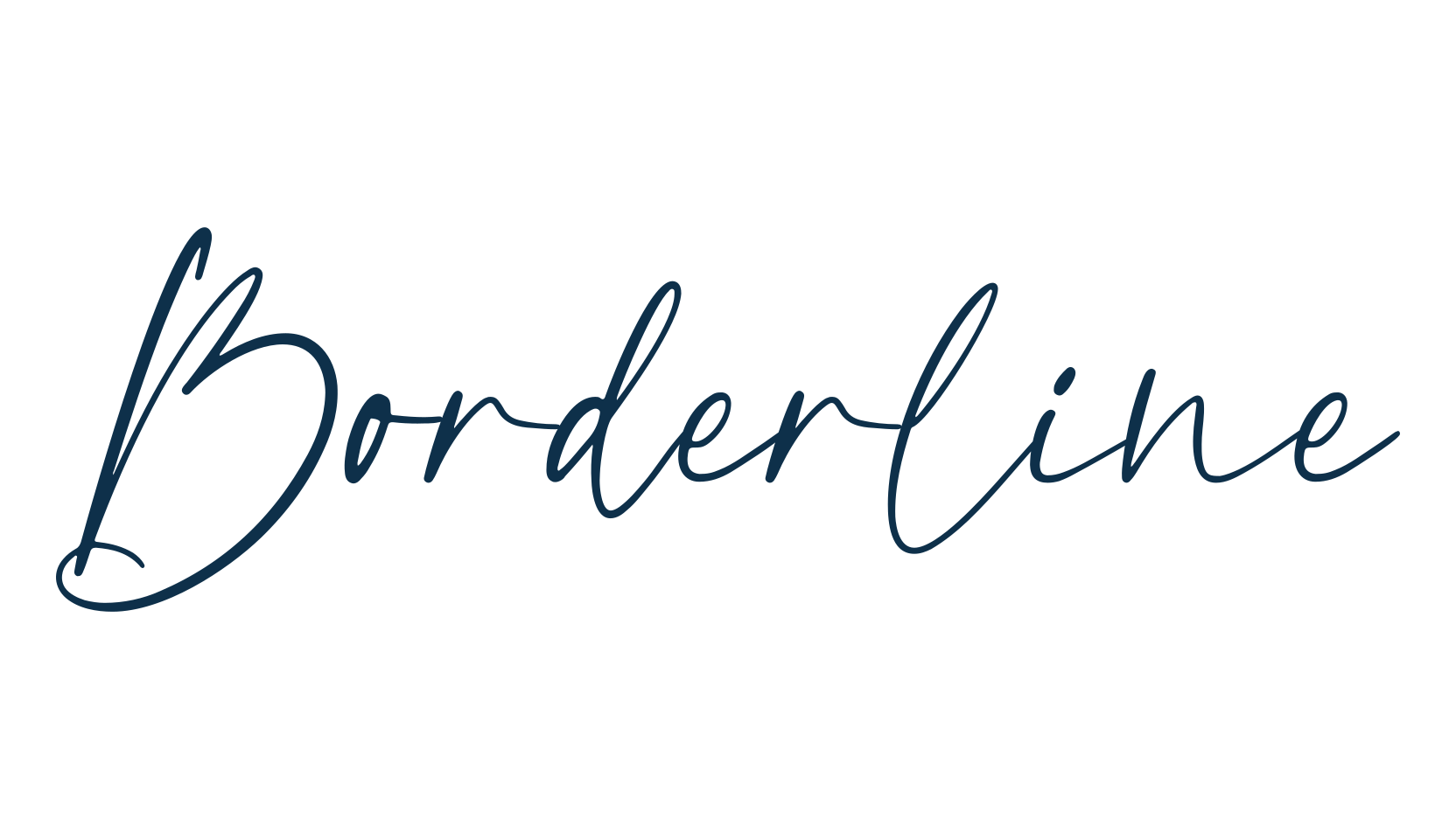 Borderline, calligraphy font preview