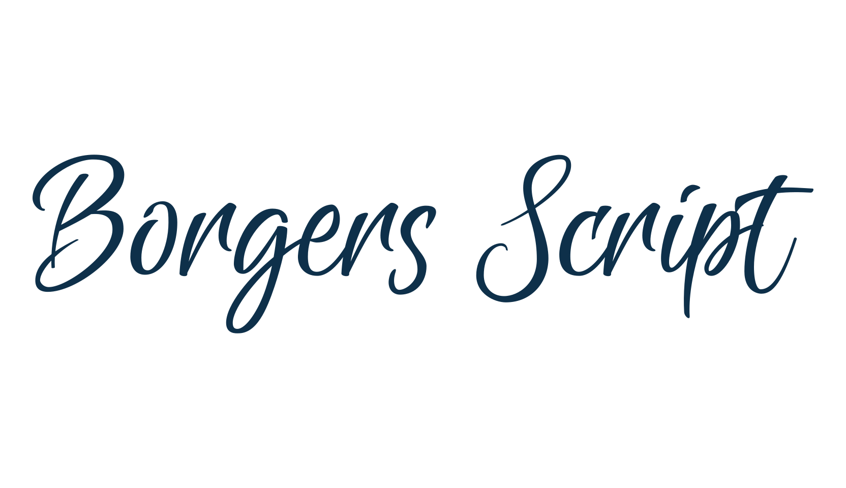 Borgers Script, script handwritten fancy decorative calligraphy font preview