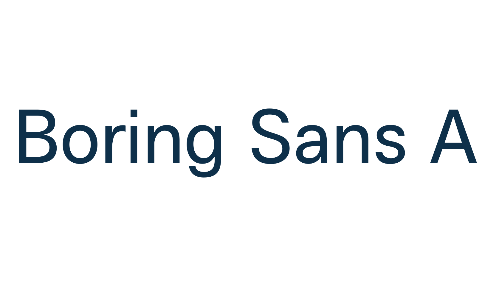 Boring Sans A, sans serif font preview