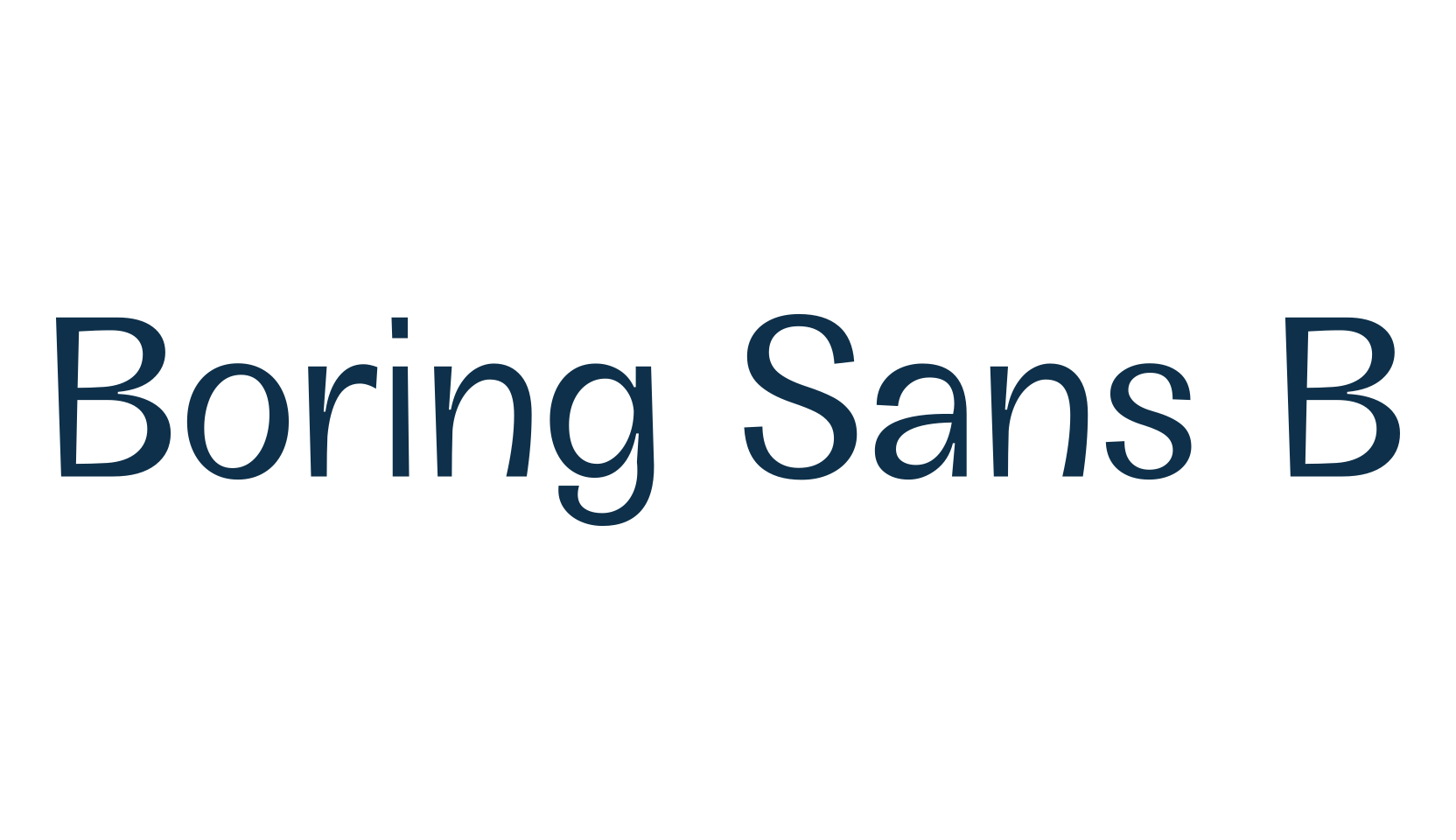 Boring Sans B, sans serif font preview
