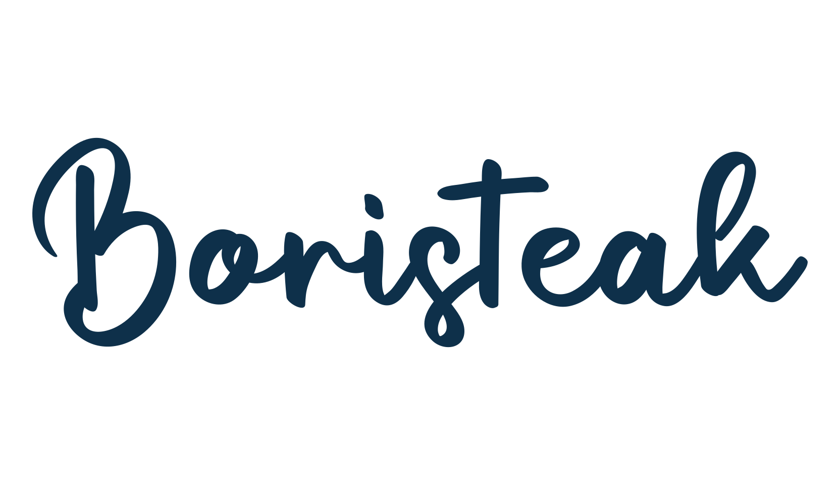 Boristeak, script handwritten fancy decorative calligraphy font preview