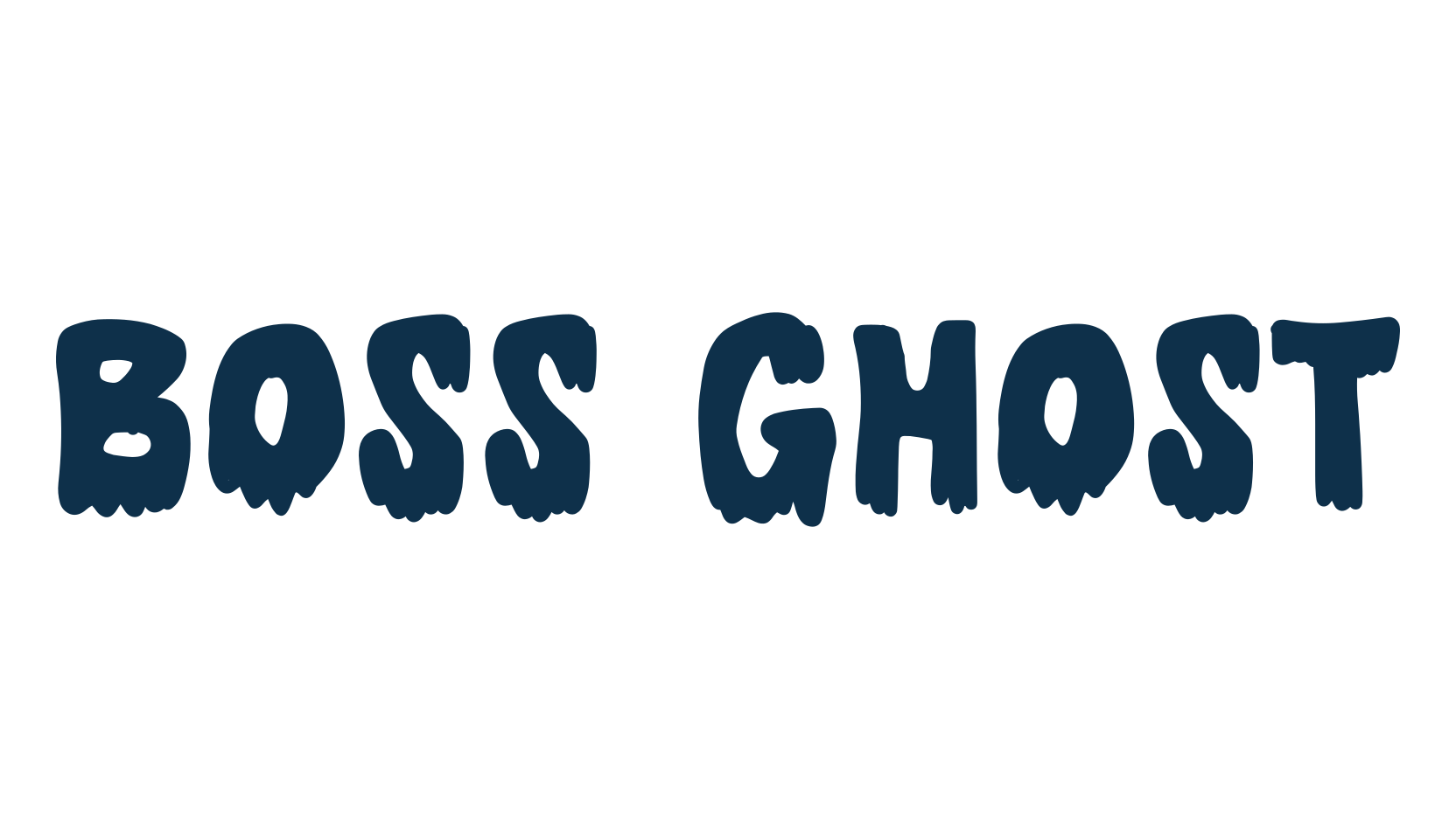 Boss Ghost, halloween font preview