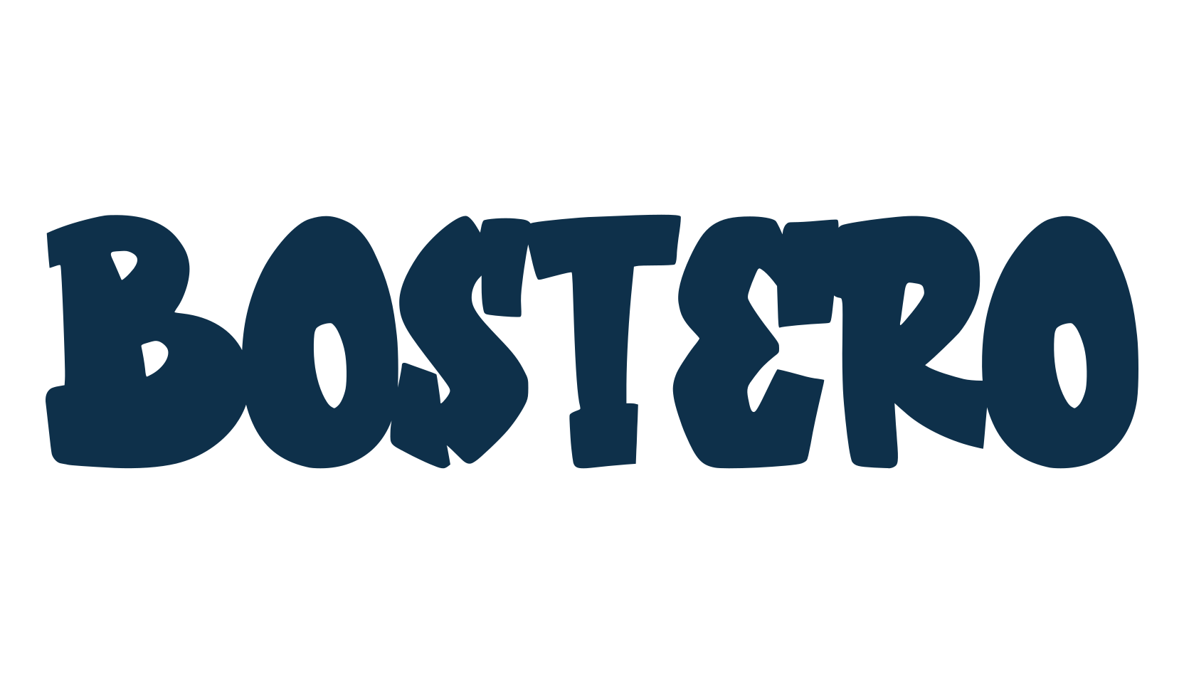 Bostero, script graffiti fancy decorative calligraphy font preview