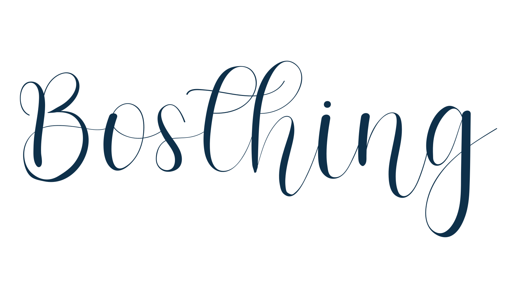 Bosthing, script calligraphy fancy decorative font preview