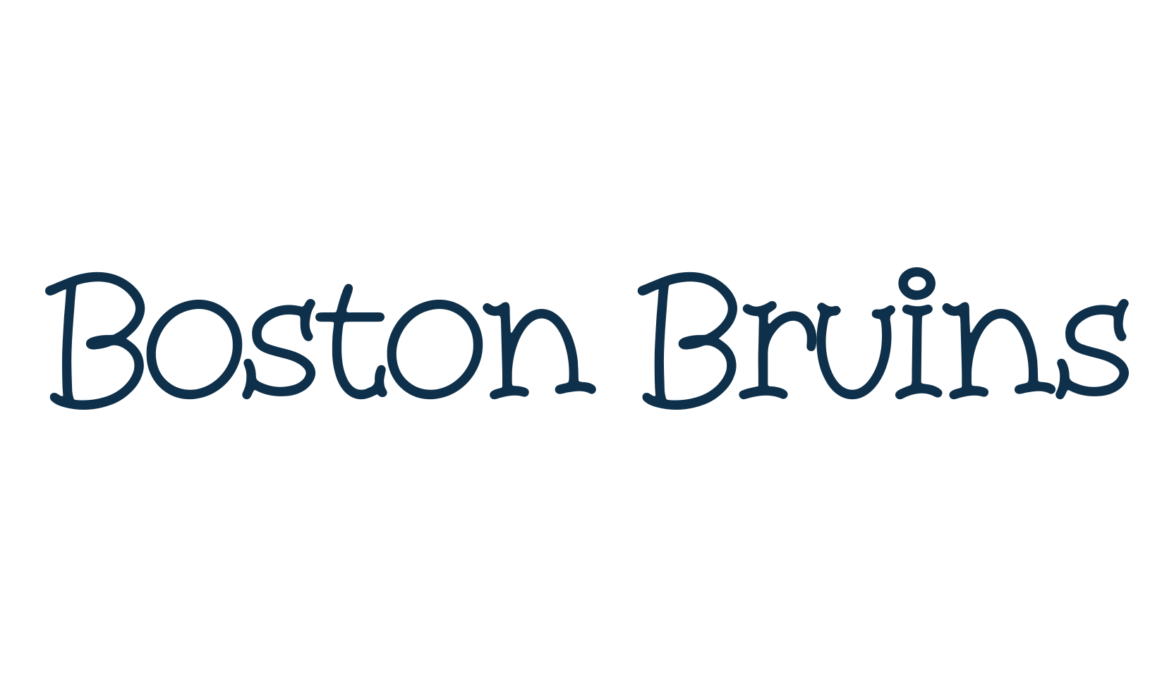 Boston Bruins, various font preview