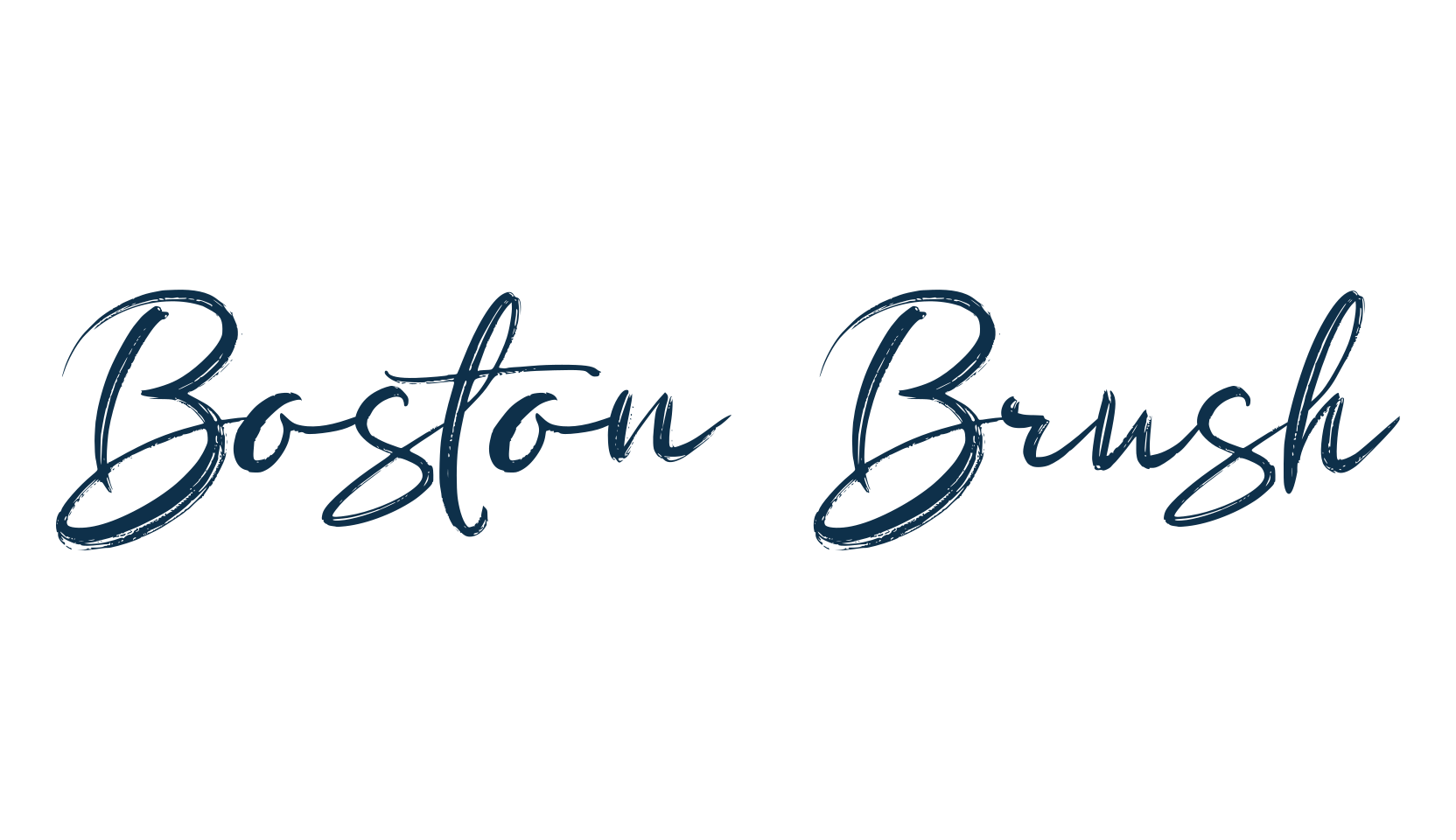 Boston Brush, brush font preview